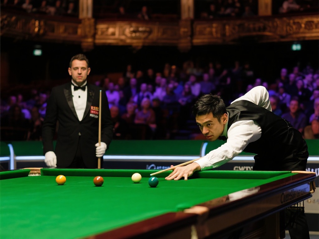 斯诺克世锦赛八强战:斯佳辉6-10暂处下风对阵奥沙利文 在克鲁斯堡剧院这片斯诺克的圣殿中,一场备